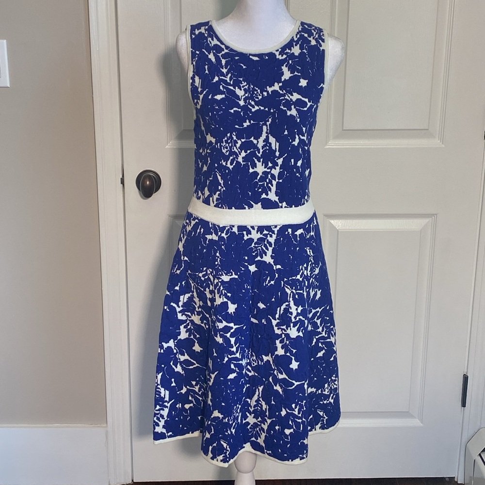 MUST GO BY 6/30  NWT Ann Taylor Factory Blue and White Sweater Dress
